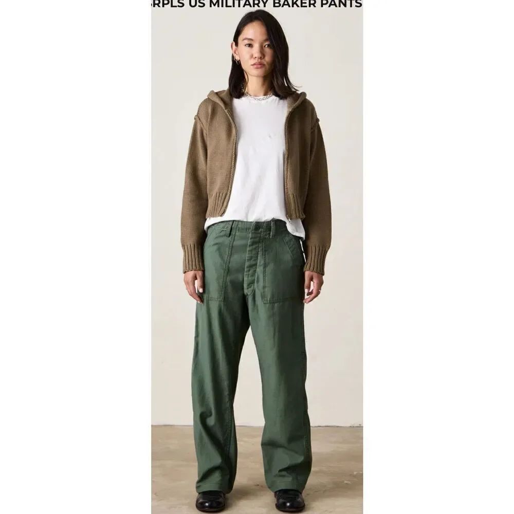 NSF / SRPLS US MILITARY BAKER PANTS in DARK OLIVE NWT Size 24